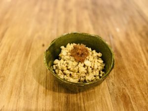 我が家の「豆腐そぼろ梅干し風味」のレシピ