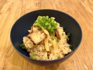 我が家の「香る出汁のタコの炊込みご飯」のレシピ
