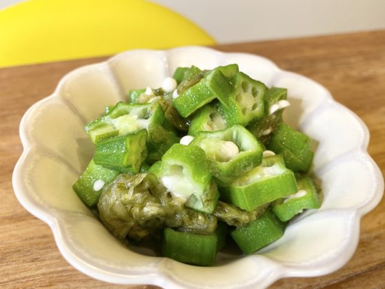 簡単常備菜!「おぼろ昆布とオクラのねっとり酢の物」のレシピ