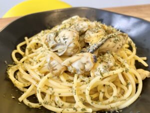 出汁が旨い！「牡蠣とホタテの簡単和風パスタ」のレシピ