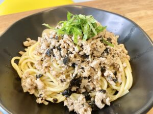 腹持ち最高！「香る大葉と豚ミンチの簡単和風パスタ」のレシピ