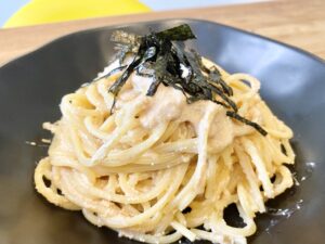 和風仕立て！「簡単たらこクリームパスタ」のレシピ