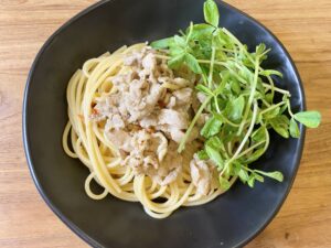 ピリッと旨い！「かんたん豚バラ中華風パスタ」のレシピ